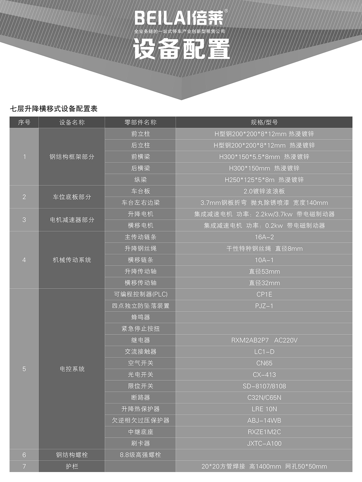 机械停车库PSH7七层升降横移立体停车设备配置.jpg